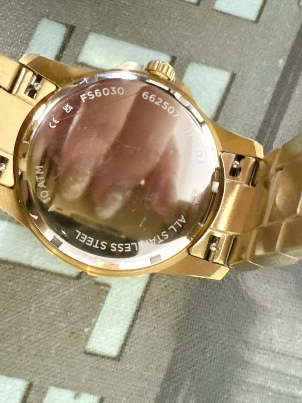 Fossil  FS6030 Men's Gold Stainless Steel Quartz Watch